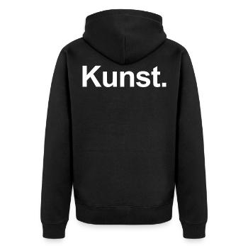 KUNST - Unisex Premium Bio Zip Hoodie - Schwarz - Hinten - Nico (187cm)