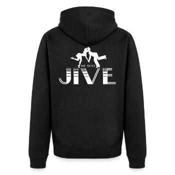 Jive Latin Dance Dancing Dancer Dancer Gift - Unisex Premium Organic Zip Hoodie - black - Back - Nico (187cm)