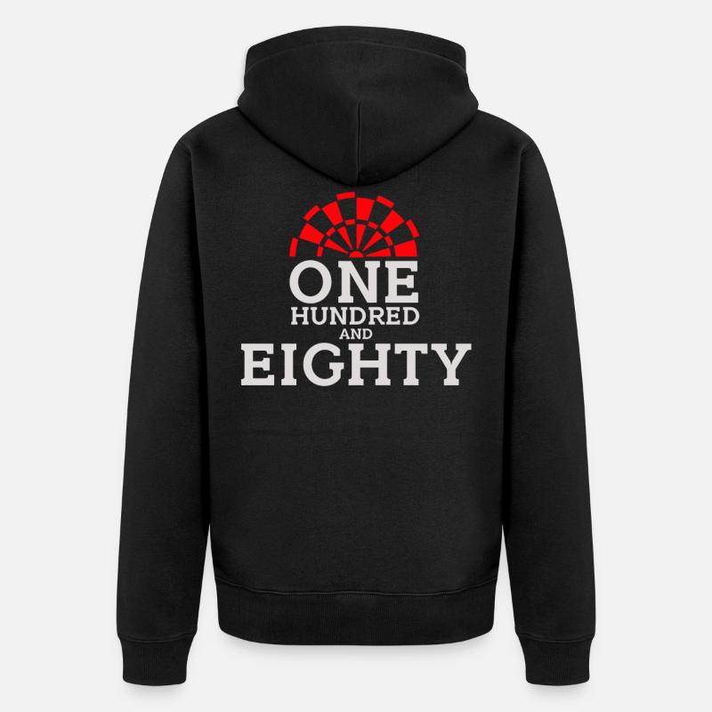 One Hundred and Eighty - Unisex Premium Bio Zip Hoodie - Schwarz