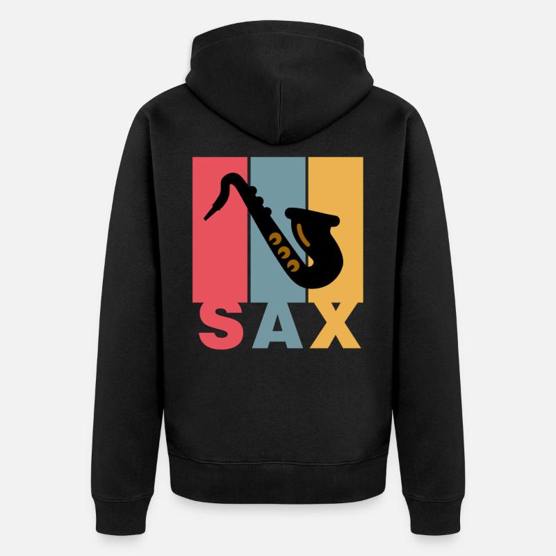 SAXOPHONISTE - Sax - Veste à capuche bio Premium Unisexe - noir