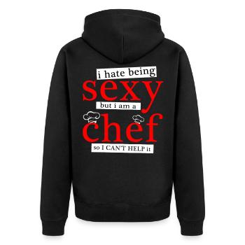 Chef Chef Chef Chef Cuisine Cuisine Cadeau - Veste à capuche bio Premium Unisexe - noir - Dos - Nico (187cm)