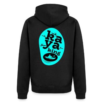 Kayaking Kajak Fahren Ruder Kanu Paddeln Geschenk - Unisex Premium Bio Zip Hoodie - Schwarz - Hinten - Nico (187cm)