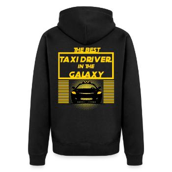 Taxi driver taxi driver gift present idea - Unisex Premium Organic Zip Hoodie - black - Back - Nico (187cm)