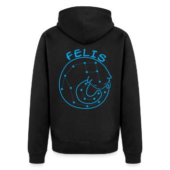 Cadeau pour chat chaton Kitty Meow Kater - Veste à capuche bio Premium Unisexe - noir - Dos - Nico (187cm)