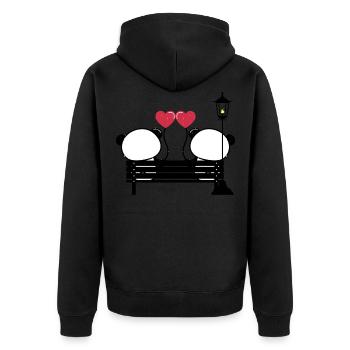Panda Love - Veste à capuche bio Premium Unisexe - noir - Dos - Nico (187cm)