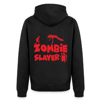 Zombie Slayer - Veste à capuche bio Premium Unisexe - noir - Dos - Nico (187cm)