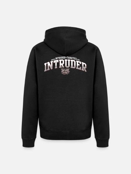 Chemise de style universitaire - Veste à capuche bio Premium Unisexe - noir