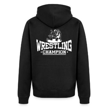 Wrestling Lutter Ringer Ringer cadeau - Veste à capuche bio Premium Unisexe - noir - Dos - Nico (187cm)