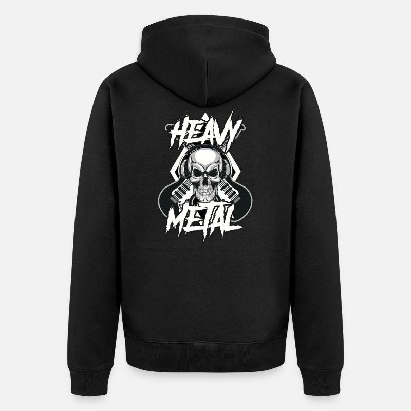 Heavy Metal - Veste à capuche bio Premium Unisexe - noir