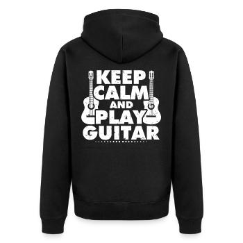 guitare - Veste à capuche bio Premium Unisexe - noir - Dos - Nico (187cm)