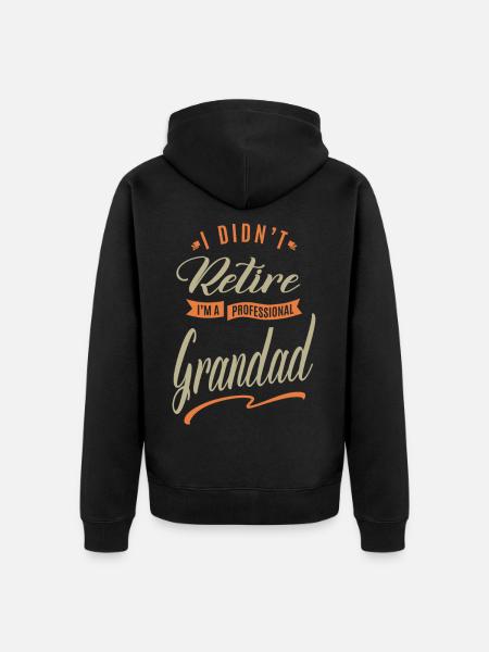 Professional Grandad - Unisex Premium Organic Zip Hoodie - black