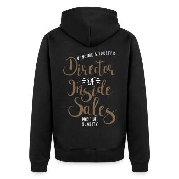 Directeur des ventes internes - Veste à capuche bio Premium Unisexe - noir - Dos - Nico (187cm)