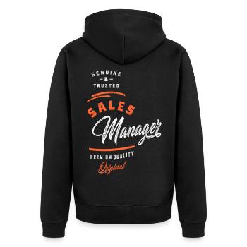 Directeur commercial - Veste à capuche bio Premium Unisexe - noir - Dos - Nico (187cm)