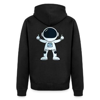 Astronaut - Veste à capuche bio Premium Unisexe - noir - Dos - Nico (187cm)
