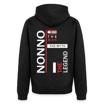 Nonno The Man La Légende - Veste à capuche bio Premium Unisexe - noir - Dos - Nico (187cm)