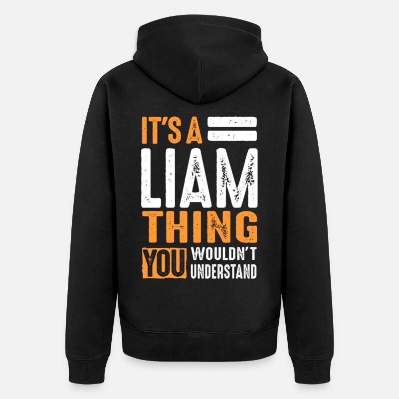 C'est une chose de Liam - Veste à capuche bio Premium Unisexe - noir