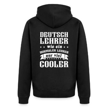Enseignant allemand enseignant enseignant cadeau - Veste à capuche bio Premium Unisexe - noir - Dos - Nico (187cm)