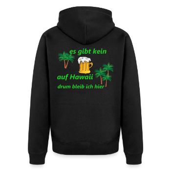 Vatertag,Männertag,Himmelfahrt,Sauftour,Bier,Party - Unisex Premium Bio Zip Hoodie - Schwarz - Hinten - Nico (187cm)