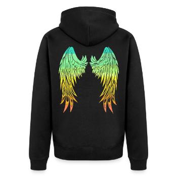 Color wings wings Angel wings 2reborn - Unisex Premium Organic Zip Hoodie - black - Back - Nico (187cm)