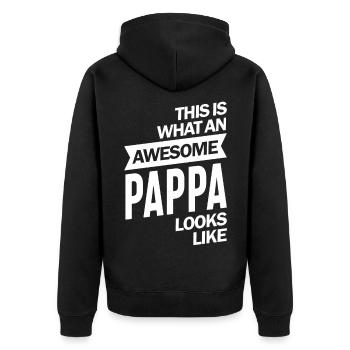 C'est ce qu'un pappa génial - Veste à capuche bio Premium Unisexe - noir - Dos - Nico (187cm)