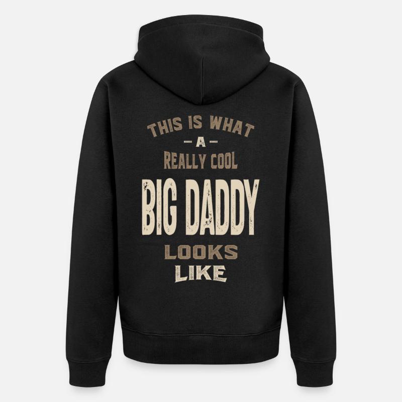 Really Cool Big Daddy - Unisex Premium Organic Zip Hoodie - black