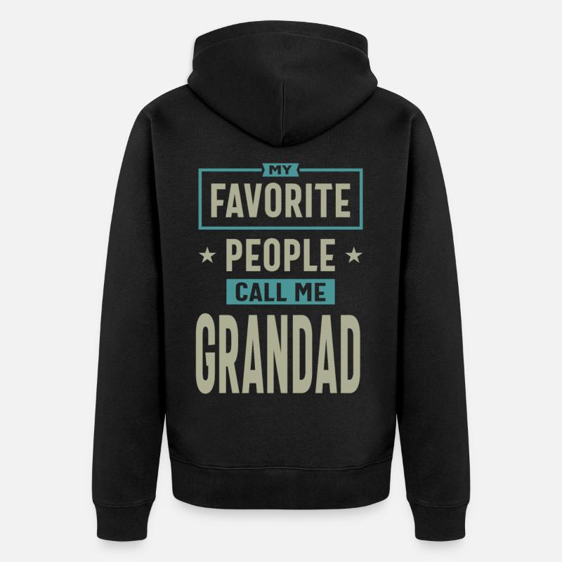 Papi préféré - Veste à capuche bio Premium Unisexe - noir