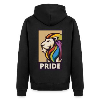 Fierté lion gay gay LGBT gay cadeau - Veste à capuche bio Premium Unisexe - noir - Dos - Nico (187cm)