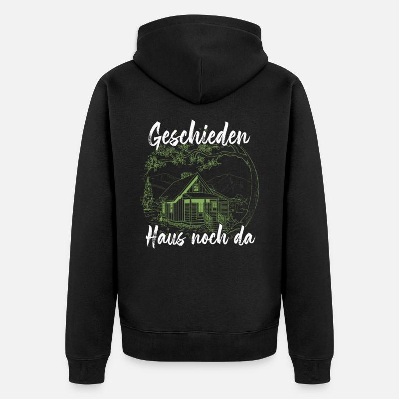 Geschiedene Scheidungsparty Scheidung Geschenk - Unisex Premium Bio Zip Hoodie - Schwarz