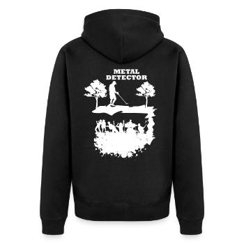 Metal Detector Heavy Metal Metalcore Band Gift - Unisex Premium Organic Zip Hoodie - black - Back - Nico (187cm)