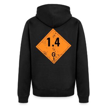 Feux d'artifice Nouvel An Pyro 1.4 - Veste à capuche bio Premium Unisexe - noir - Dos - Nico (187cm)