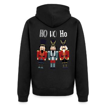 Nutcracker Christmas Christmas Figurines Gift - Unisex Premium Organic Zip Hoodie - black - Back - Nico (187cm)