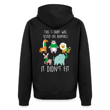 Animaux Amour des animaux Protection des animaux Cadeau Vegan drôle - Veste à capuche bio Premium Unisexe - noir - Dos - Nico (187cm)