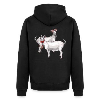 Chèvre chèvre bouc Bock Bergers Bauer Cadeau - Veste à capuche bio Premium Unisexe - noir - Dos - Nico (187cm)