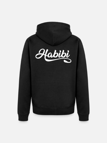 Ha - Unisex Premium Organic Zip Hoodie - black