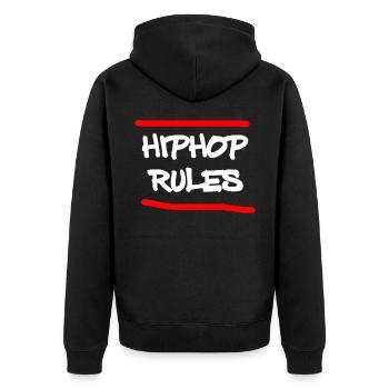 Hip Hop Rules Breakdance Hip Hopper dance gift - Unisex Premium Organic Zip Hoodie - black - Back - Nico (187cm)