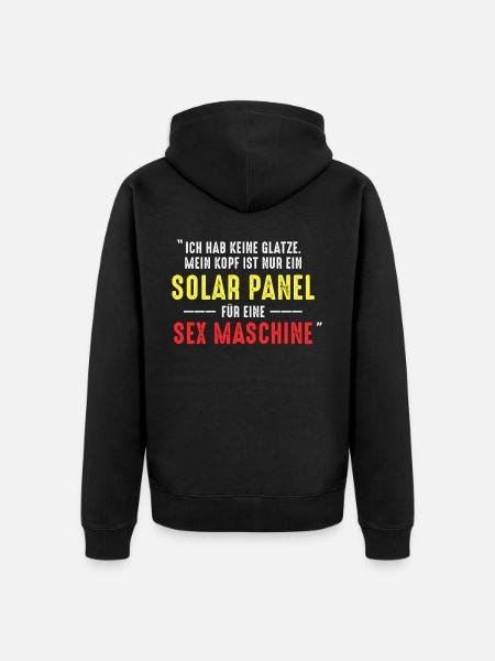 Non ho un regalo calvo del pannello solare calvo - Felpa con cappuccio ecologica premium unisex - nero