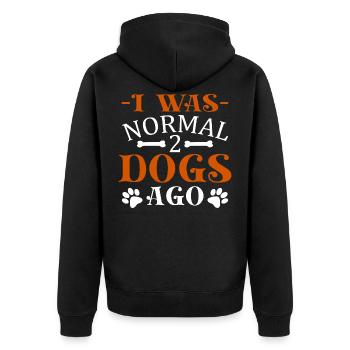 Chien chien disant chien amant cadeau - Veste à capuche bio Premium Unisexe - noir - Dos - Nico (187cm)