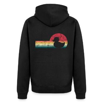 Duck duck house bath duck duck birds duck eggs idea - Unisex Premium Organic Zip Hoodie - black - Back - Nico (187cm)