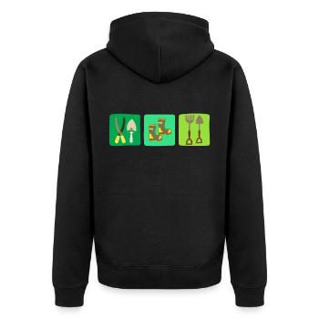 Garden tools gardener gardener flowers gift - Unisex Premium Organic Zip Hoodie - black - Back - Nico (187cm)
