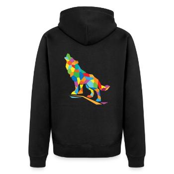 Polygone de loup - Veste à capuche bio Premium Unisexe - noir - Dos - Nico (187cm)