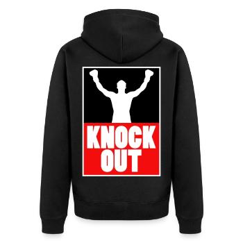 Boxe Knock Out Champion Boxer Sports Gift - Veste à capuche bio Premium Unisexe - noir - Dos - Nico (187cm)