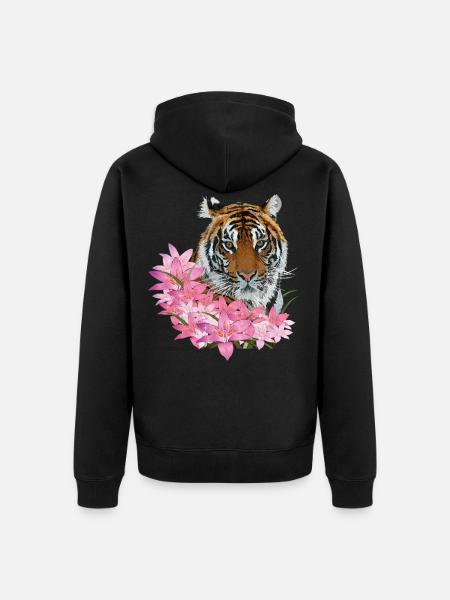 Bengal tiger - Unisex Premium Organic Zip Hoodie - black