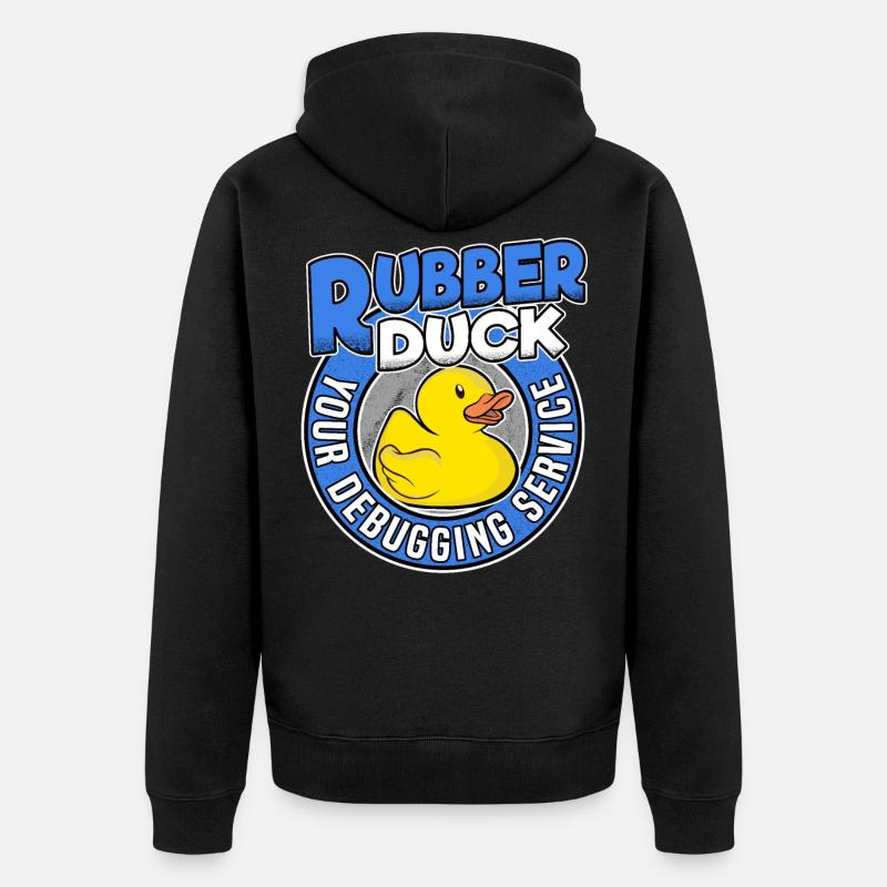 Programmeurs Canard Programmation Debugging Drôle - Veste à capuche bio Premium Unisexe - noir