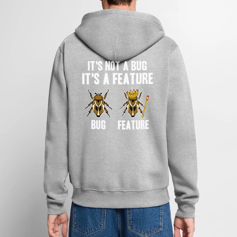 Programmierer Informatiker Nerd IT Admin Coder EDV Unisex Premium Bio Zip Hoodie