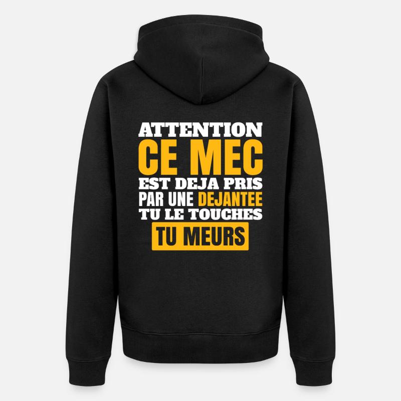 HUMOUR MEC DÉJÀ PRIS - Veste à capuche bio Premium Unisexe - noir