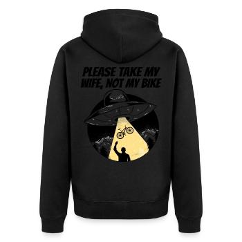 Downhill VTT VTT Cadeau De Vélo Drôle - Veste à capuche bio Premium Unisexe - noir - Dos - Nico (187cm)