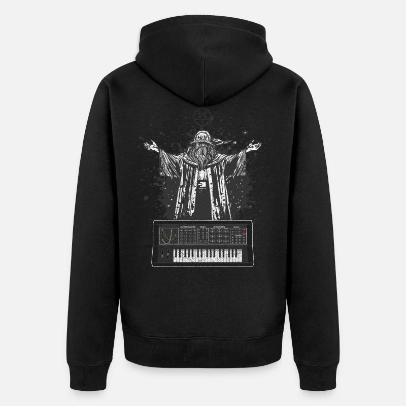 Synthesizer cadeau Synth Analog Modular Satan - Veste à capuche bio Premium Unisexe - noir