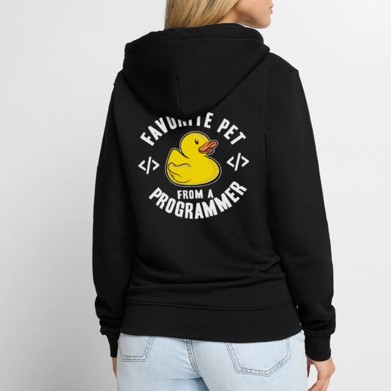 Programmeurs Canard Programmation Debugging Drôle Veste à capuche bio Premium Unisexe