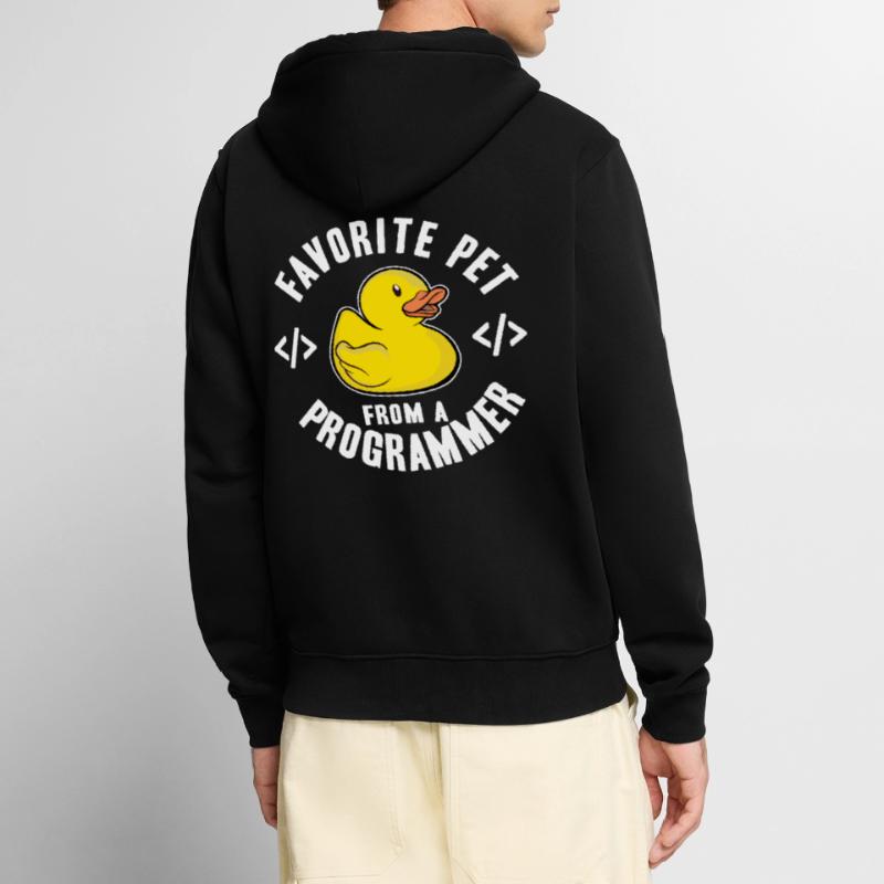Programmeurs Canard Programmation Debugging Drôle Veste à capuche bio Premium Unisexe