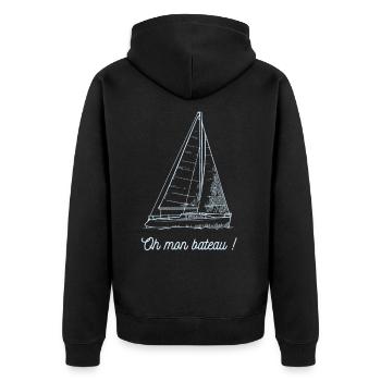 Oh mon bateau ! - Veste à capuche bio Premium Unisexe - noir - Dos - Nico (187cm)
